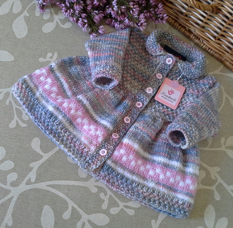 Cosy & Warm Baby Girl's Designer Knitted Dress 3-9 months size
