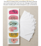 Pack of 6 - Floral - Flowers - A6 White Linen Note Card & Envelope Set - Image 2