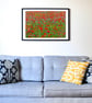 Explosion of flowers wall art print - Image 1