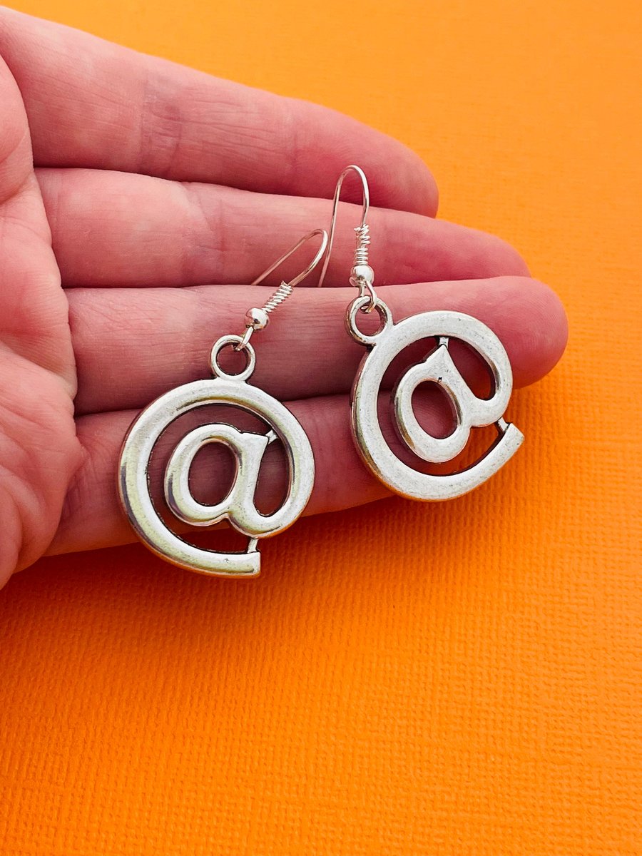 At Symbol Charm Earrings