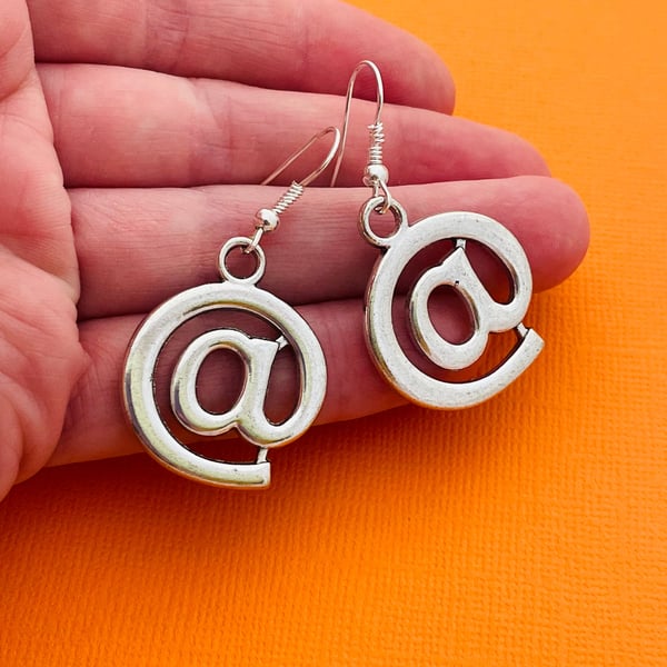 At Symbol Charm Earrings