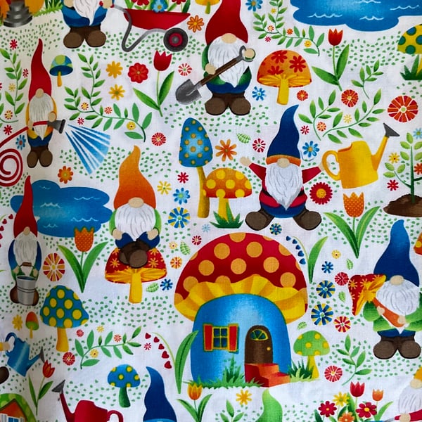 Gnomes Fabric