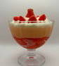 Dessert Inspired Candle Strawberry Trifle Design Handmade Soy Dual Wick