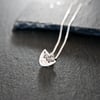 Fine Silver Necklace - Heirloom Collection semicircle little flower