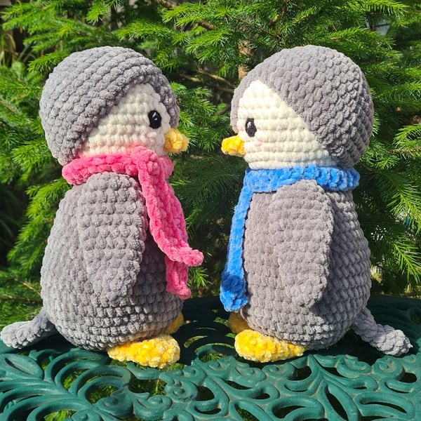 Penguin crochet toy