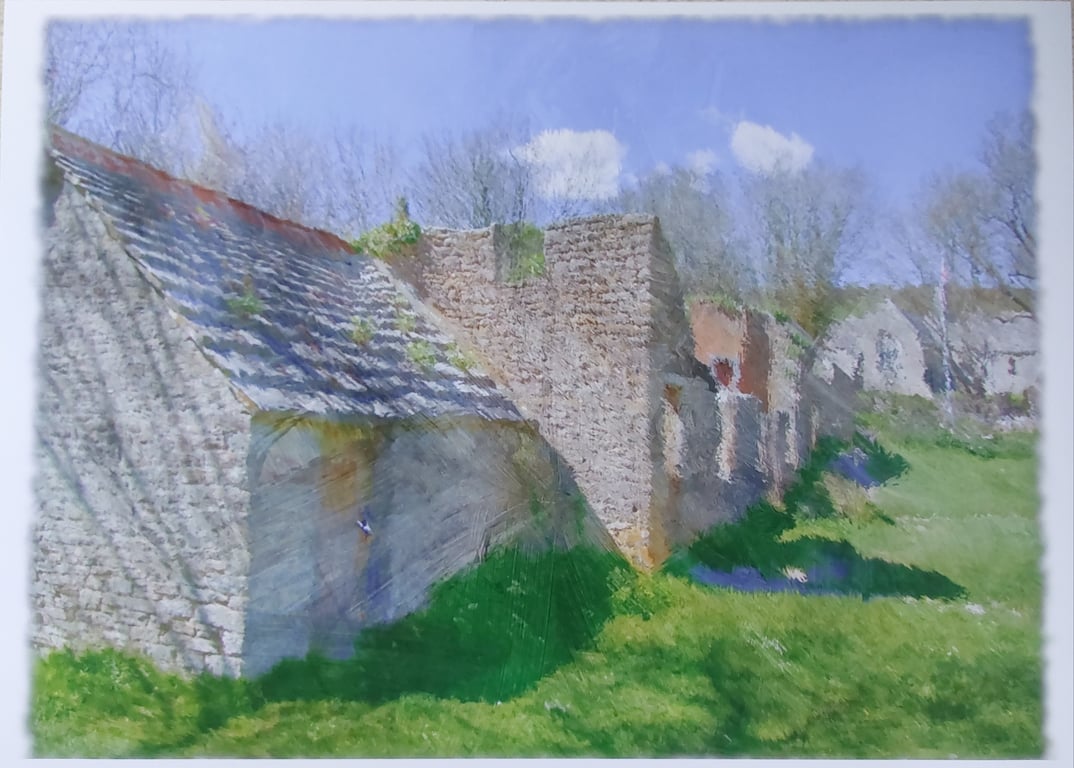 Tyneham Village Dorset Digital Art Print – Ghost Village Historic Ruins