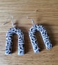 Arch Shaped Drop Statement Earrings in a Leopard Print Design