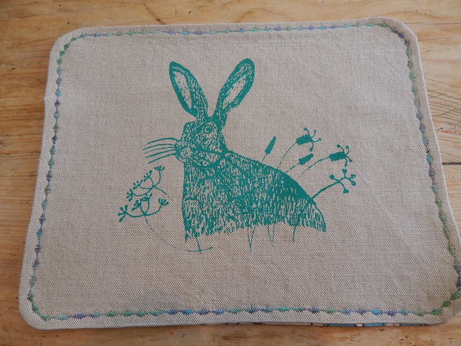 Turquoise Hare Placemat