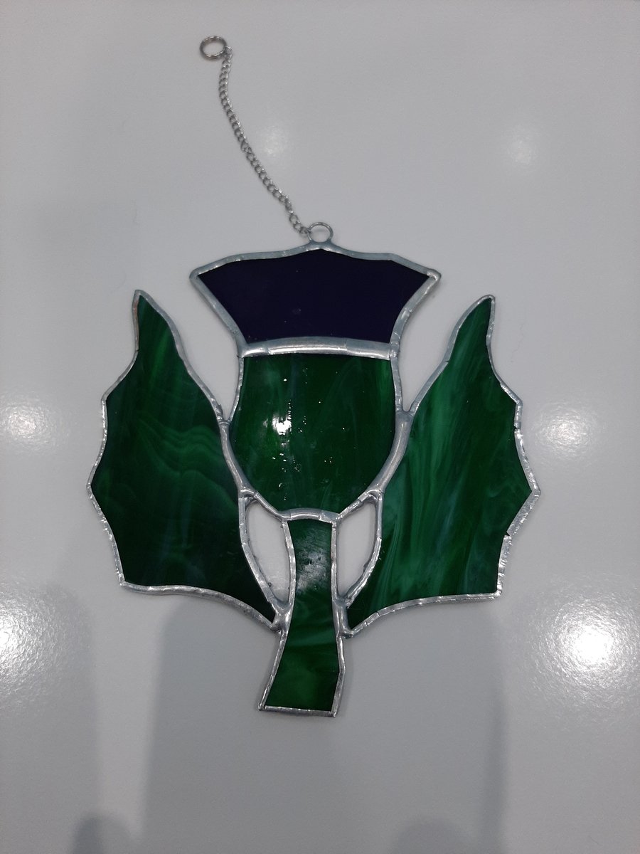 Stained glass thistle 