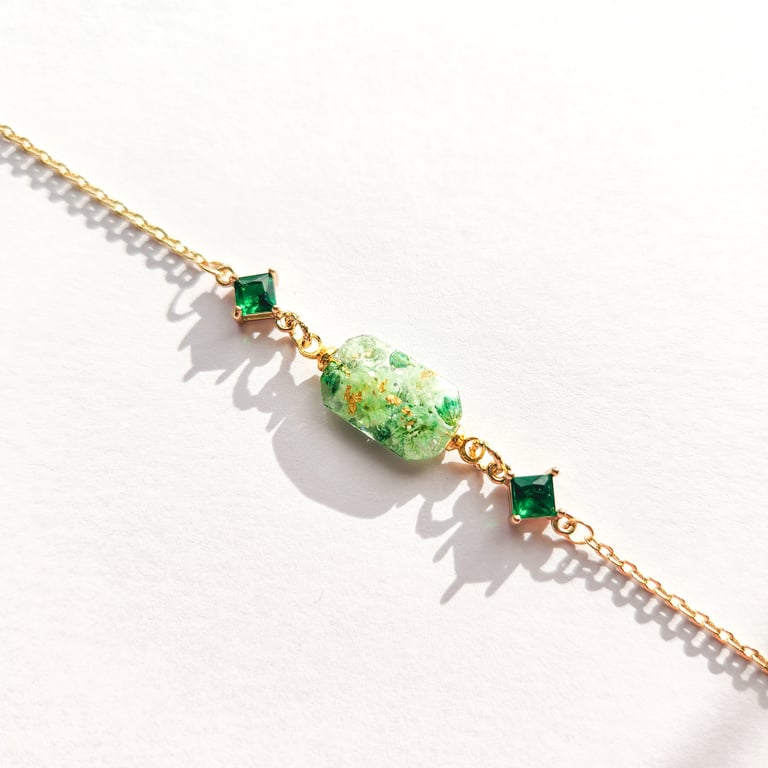 Real Dried Flowers Bracelet 