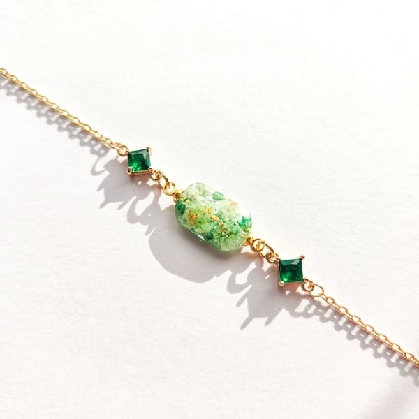 Real Dried Flowers Bracelet 