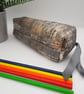 Pencil case box shaped in gold and grey.  - Image 5