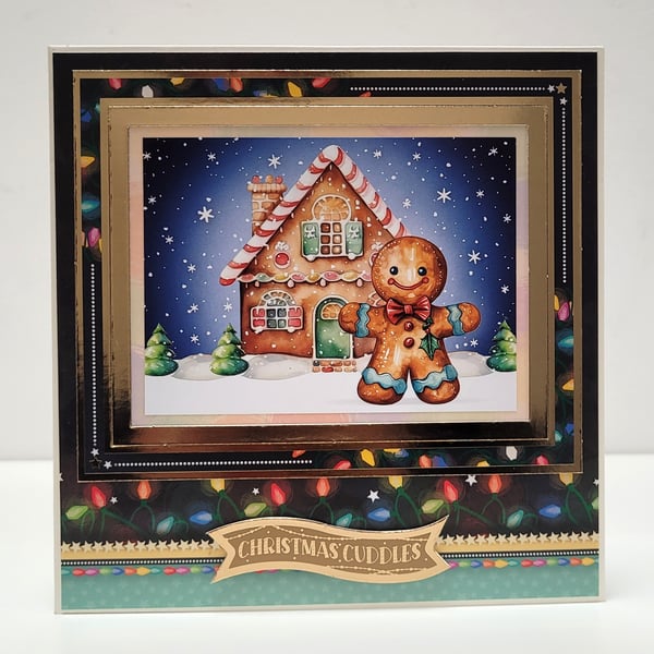 Christmas Cuddles - Gingerbread Christmas Card