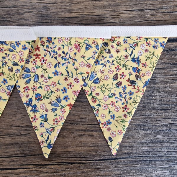 Liberty of London Yellow Floral Fabric Bunting
