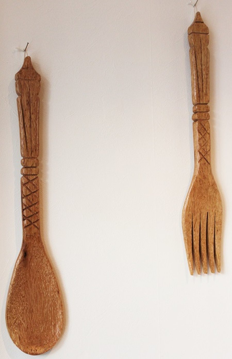 Large Wall Mounted Spoon & Fork Set