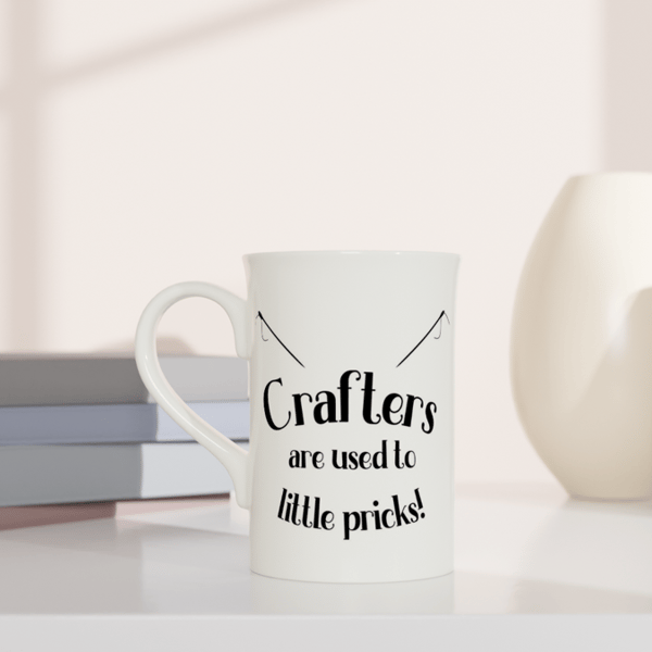 Cheeky 8oz porcelain Mug and coaster for Crafters