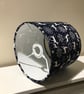 Handmade Christmas Lampshade Navy with White Reindeer & Snowflakes - Image 2