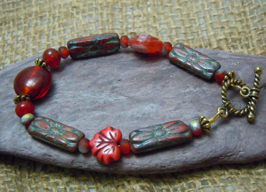 Glass bead & Czech glass bead bracelet