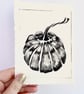Pumpkin Print Handmade Drypoint A6