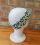  Headband green blue floral viscose jersey twist front turban hair accessories  - Image 3