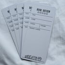 Book Review Bookmark. Pack of Five