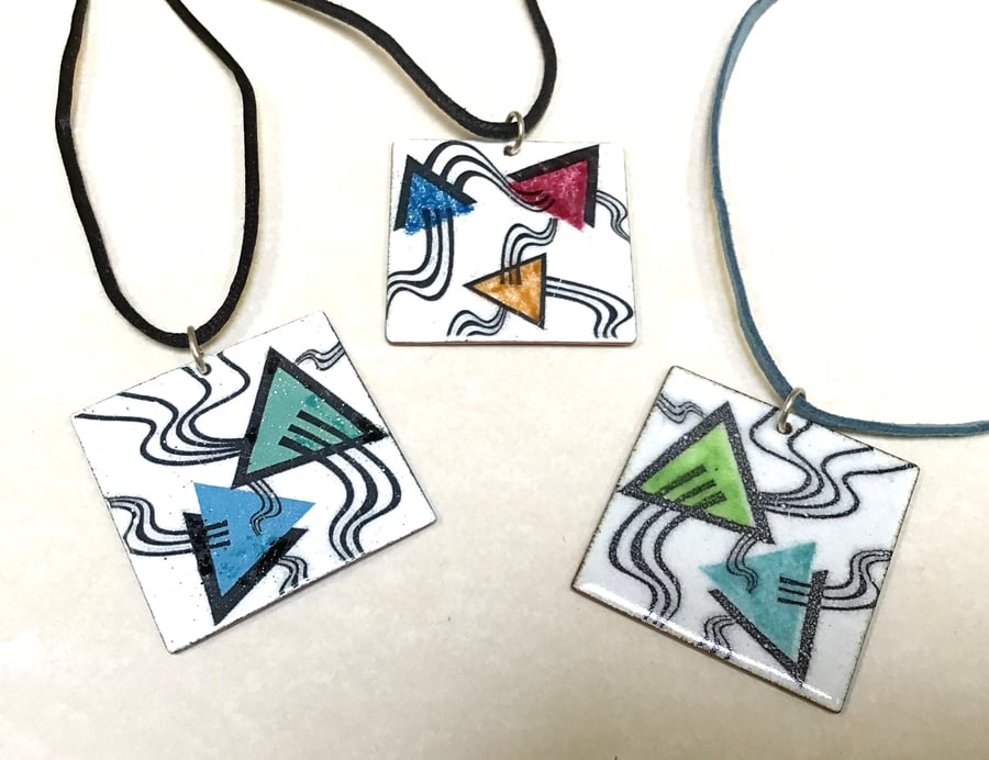 ‘Seconds Sunday’ Square Abstract Pendant Design 3
