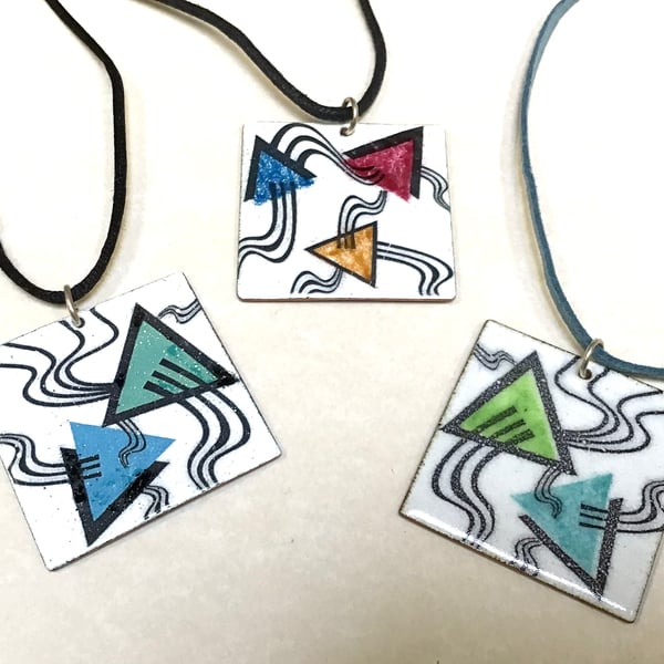 ‘Seconds Sunday’ Square Abstract Pendant Design 3