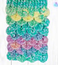 Crochet gloves. Pastel shades dragon scale gloves. Green fingerless gloves. - Image 7