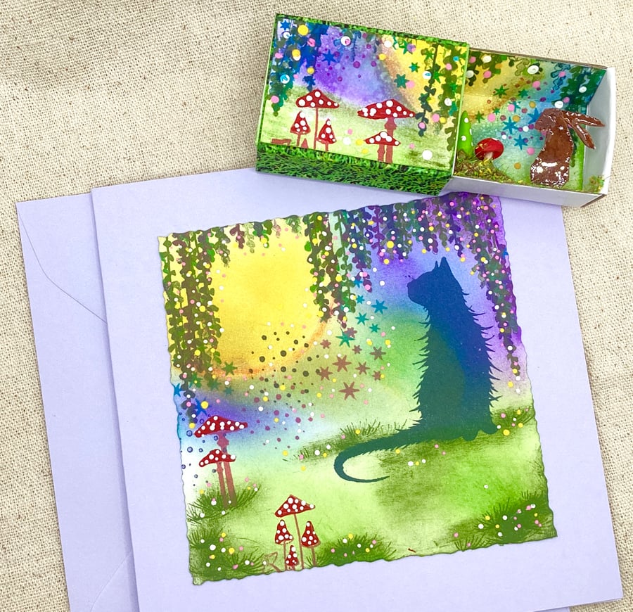 Card Handmade  & matchbox diorama 