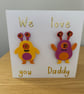 Handmade Wobble Monster Father's Day Card