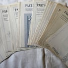 A collection of embroidery transfers, stitch guides, cross stitch charts etc