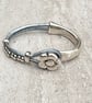 Women's Leather Bracelet, Silver Plated Boho Cuff Bracelet - Image 2