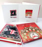 Christmas Cards - Pack of four - Red Reindeer Display unique design. - Image 3