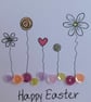 Pack of 3 Mini Easter Cards - Flowers and Sequins - Image 7