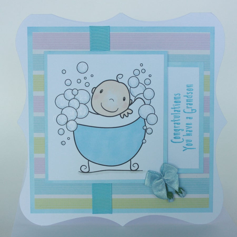 New grandson baby card