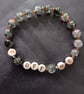 Elasticated M.E. awareness beaded bracelet with empowerment message - Image 2
