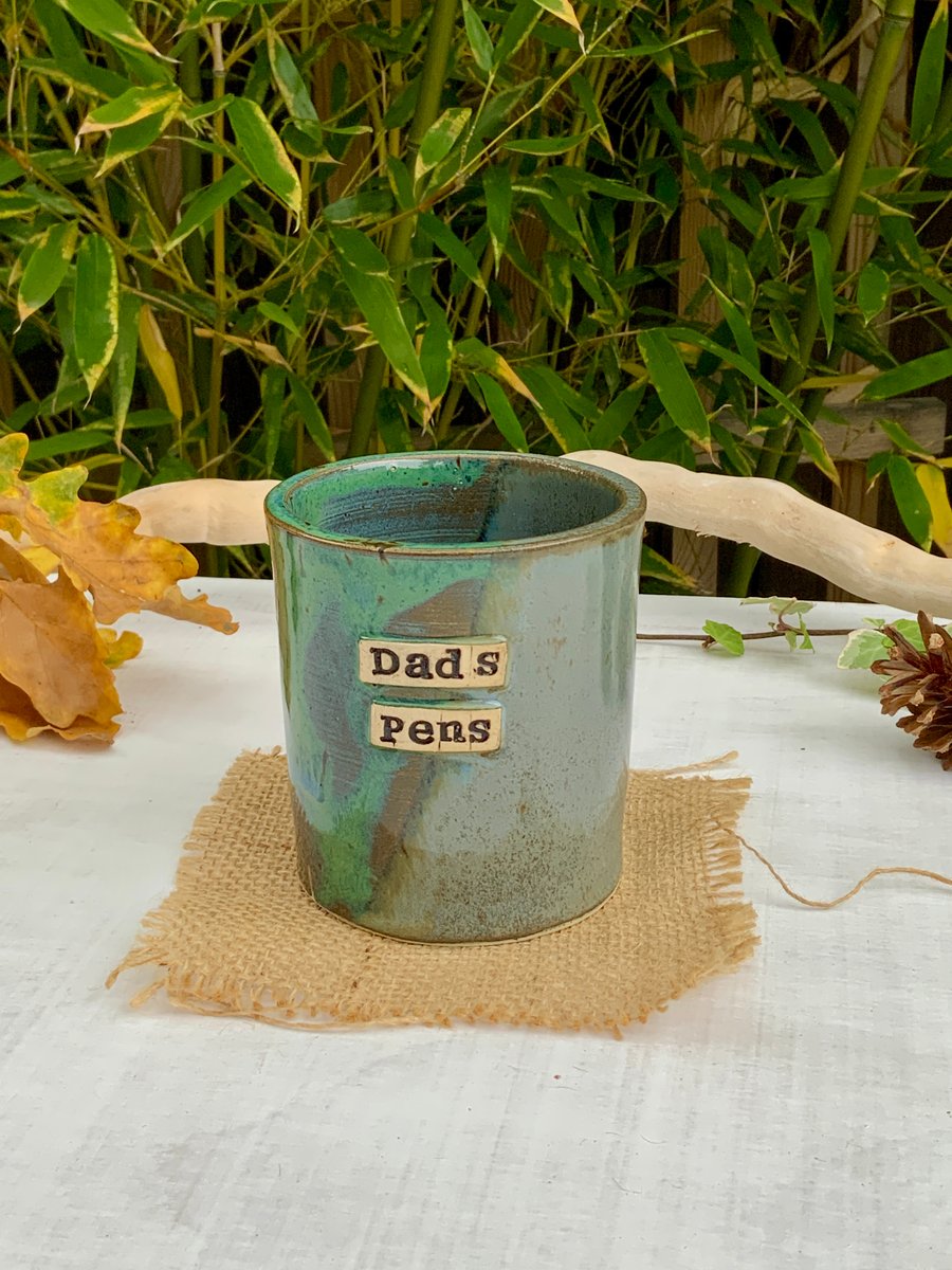 Handmade Dads Pens Pot