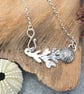 Silver sea urchin and seaweed pendant - Image 2