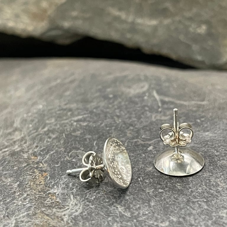 Silver Earrings-Disk Studs