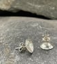 Silver Earrings-Disk Studs