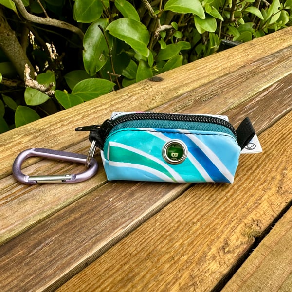 Tropical Waves - Repurposed Dog Poo Bag Holder - Made Out Of Pool Toy