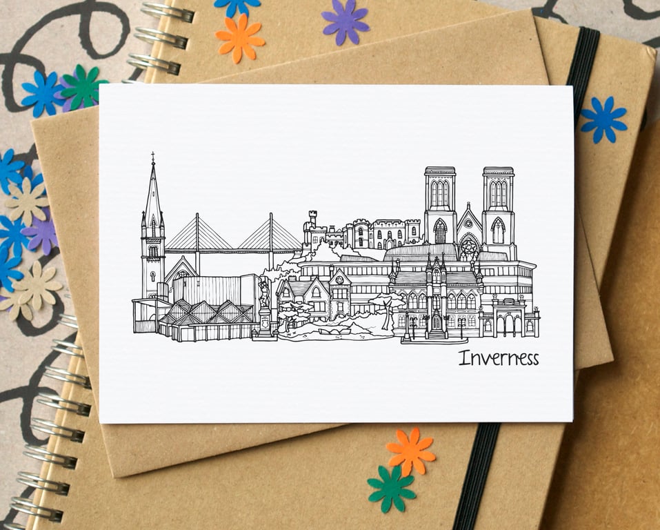 Inverness Skyline Greetings Card