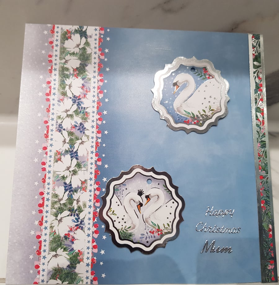 Mum Swan Christmas Card