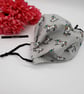 Face mask, large,  3 layer,  washable in grey unicorn  - Image 4