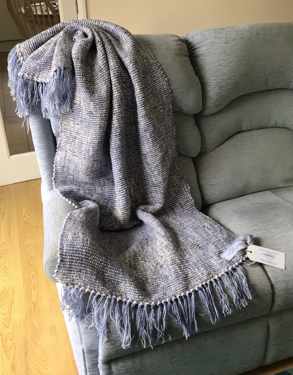 Hand woven blanket  High Tide
