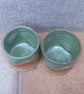 Pair of whisky tumbler or espresso coffee cup in stoneware hand thrown pottery - Image 3