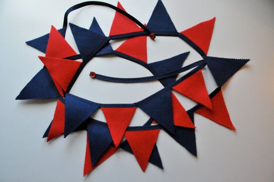 Handmade nautical mini bunting 