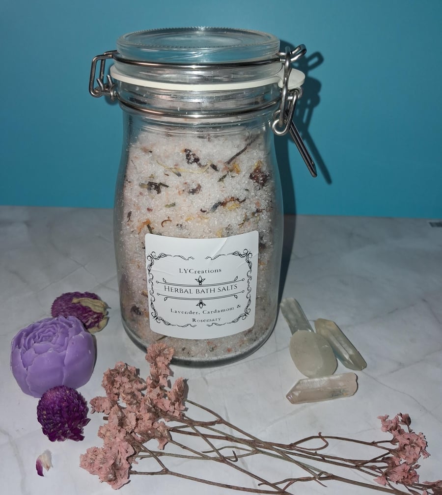 Herbal Bath Salts Jar or Test Tube size