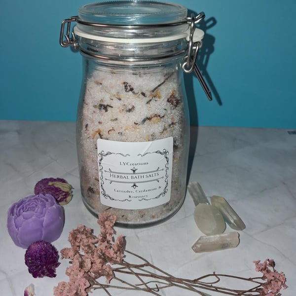 Herbal Bath Salts Jar or Test Tube size