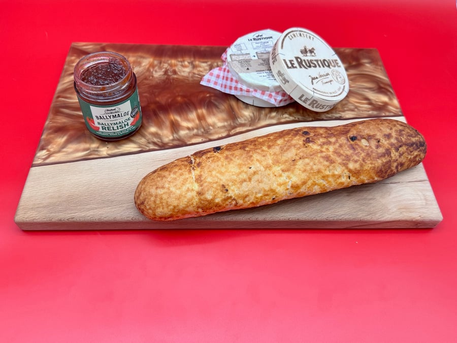 Wood and resin Charcuterie board
